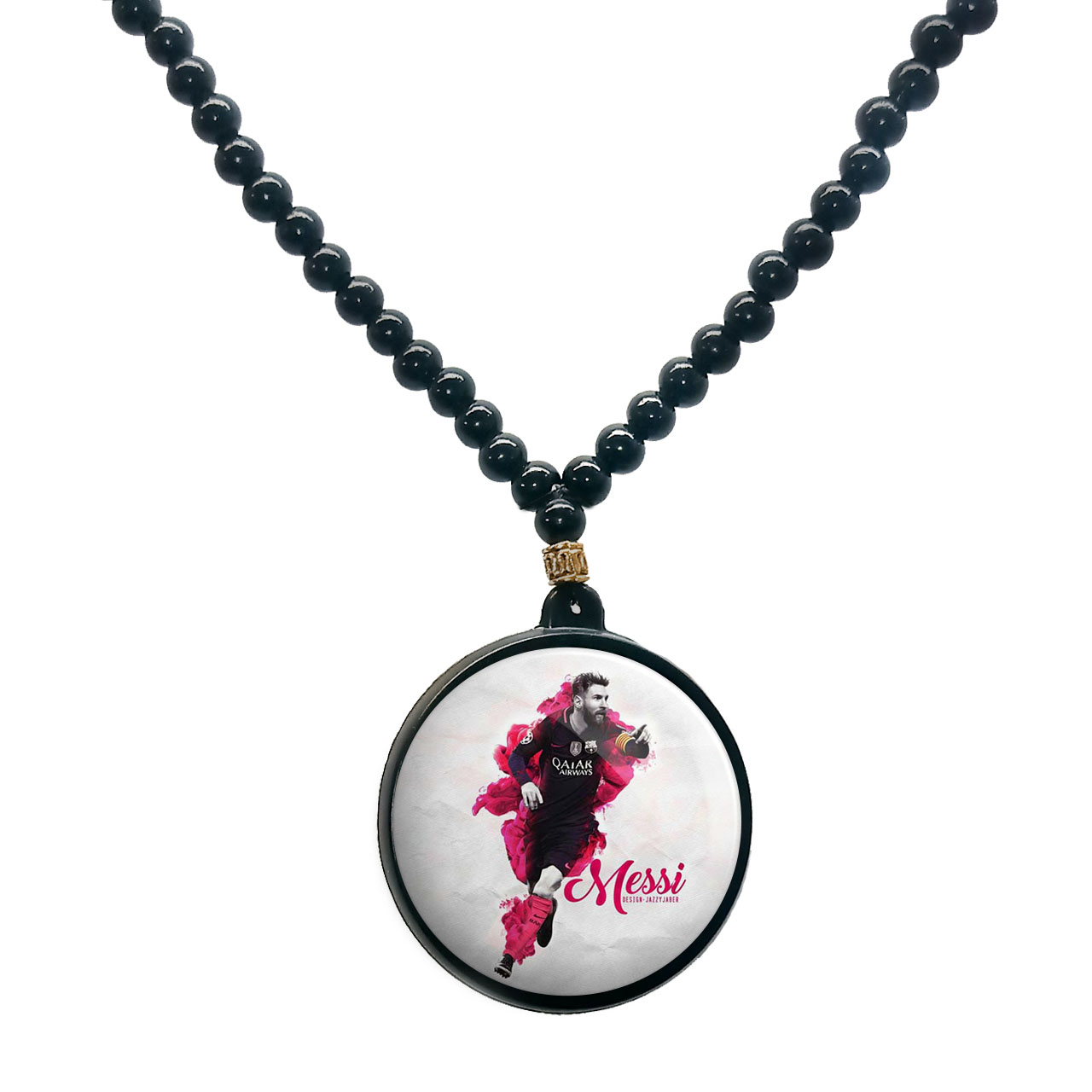 گردنبند پرمانه طرح مسی کد pmd.8743 مدل دو طرفه