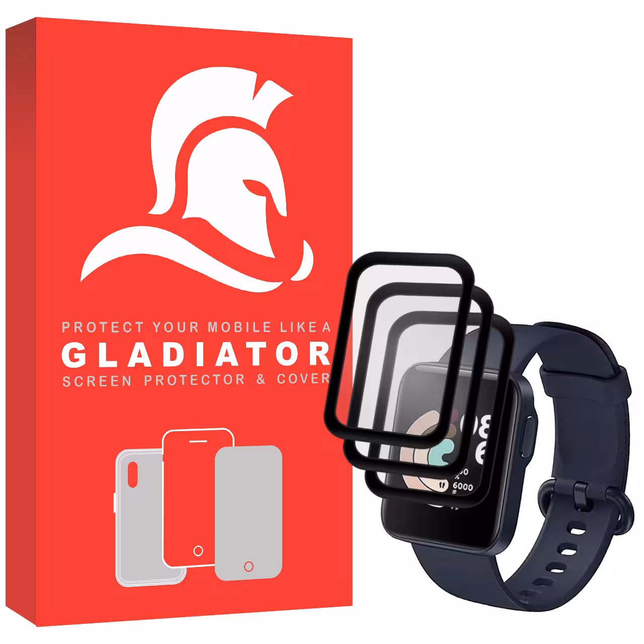 محافظ صفحه نمایش گلادیاتور مدل GWP3000 مناسب برای ساعت هوشمند شیائومی Redmi Watch بسته سه عددی