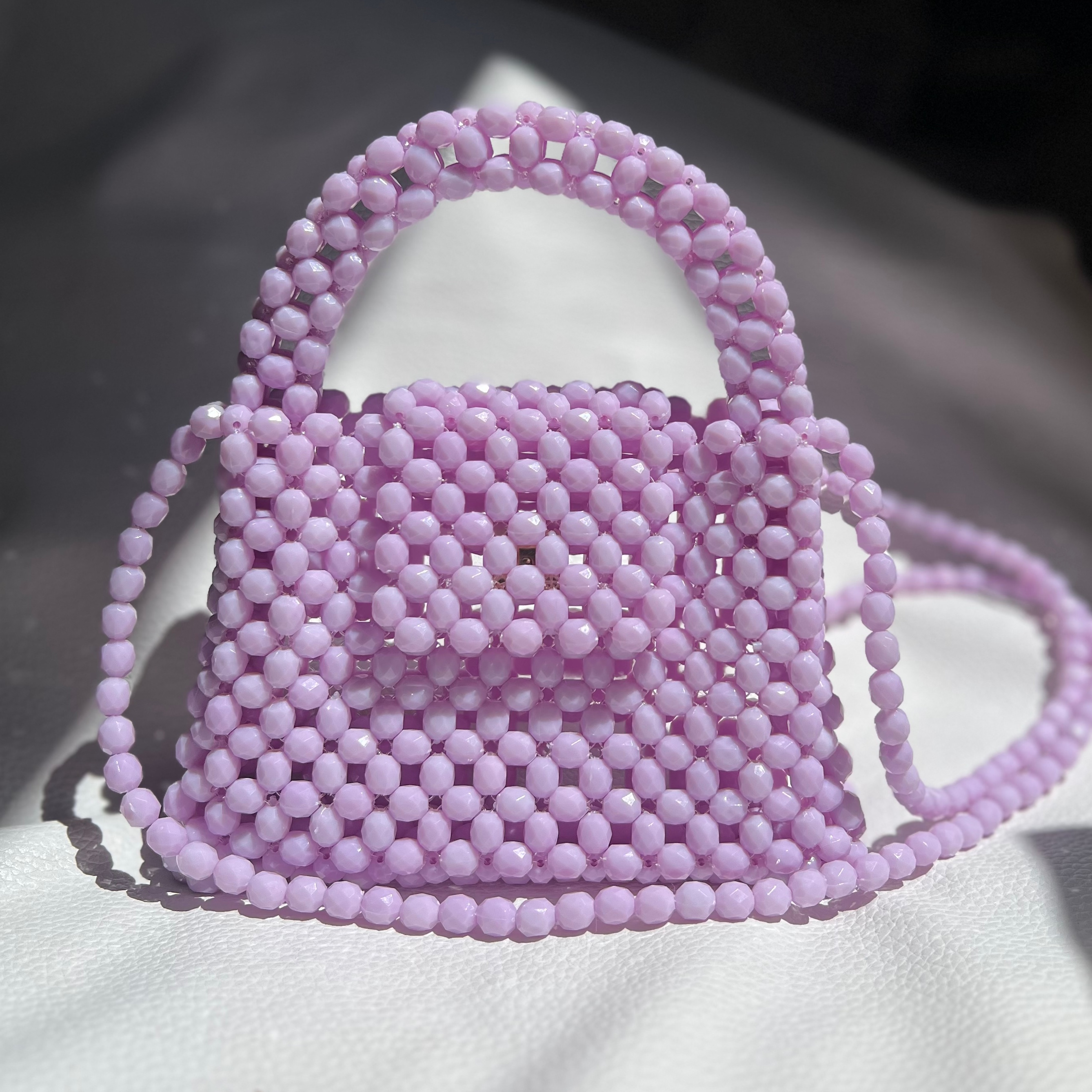 کیف مرواریدی یاسی (دوشی)