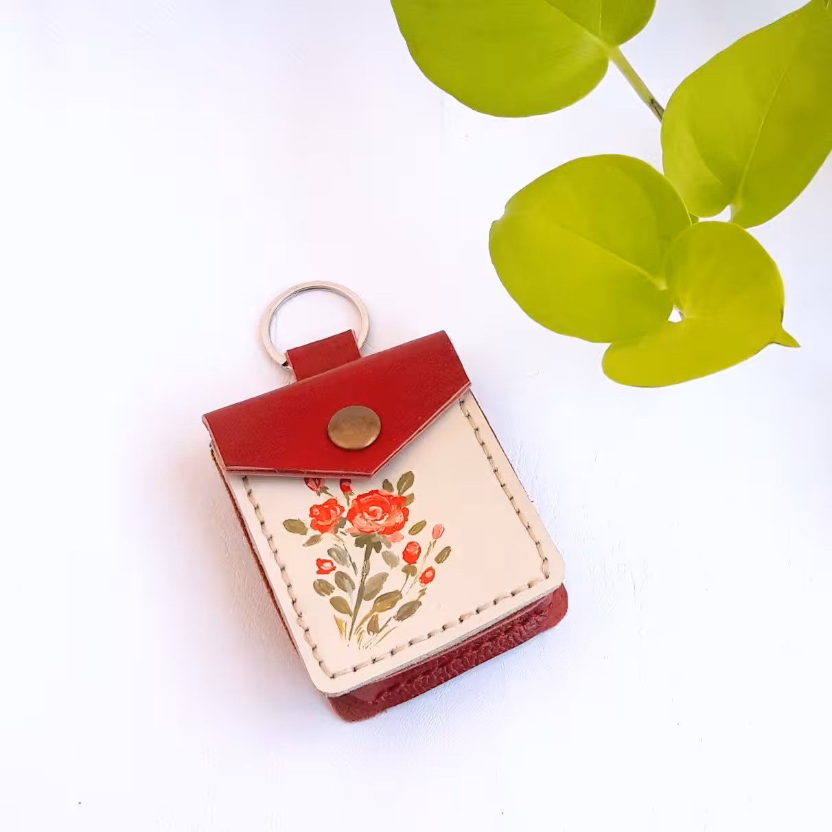 کیف مضراب تار و سه تار، چرم طبیعی نقاشی شده ،دارای جاکلیدی