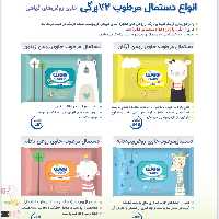 دستمال مرطوب کودک 72 برگی wee care حاوی روغن های گیاهی در 4 تنوع 
