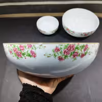 سرویس کاسه بیدگل - سرویس 13 پارچه پیاله چینی زرین طرح بیدگل - ارسال بصورت پسکرایه