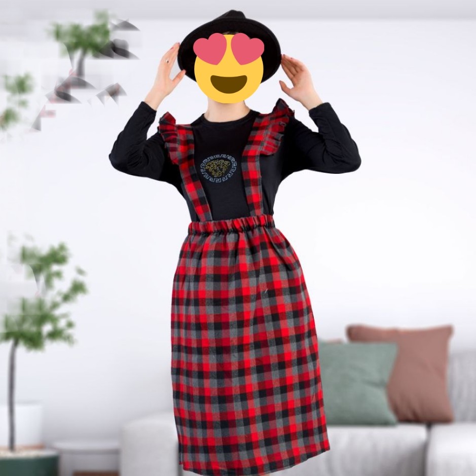 ست شومیز و دامن چهارخونه مجلسی 