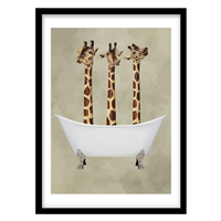 قیمت و خرید تابلو دکوراتیو مدل نقاشی تلفیقی زرافه و حمام کد 1797