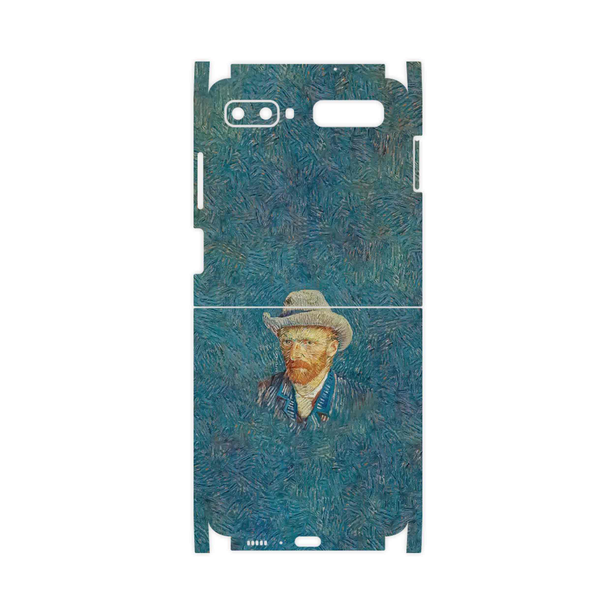 برچسب پوششی ماهوت مدل Self portrait with a gray felt hat-FullSkin مناسب برای گوشی موبایل سامسونگ Galaxy Z Flip