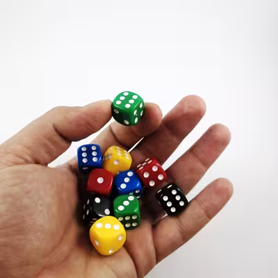 تاس بازی مدل Round Dice کد ATY-1010 مجموعه 10 عددی