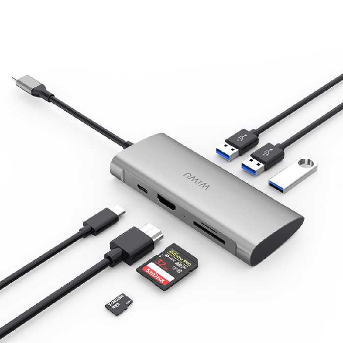 هاب 7 پورت USB-C ویوو مدل ALPHA 7 in 1 A731HP