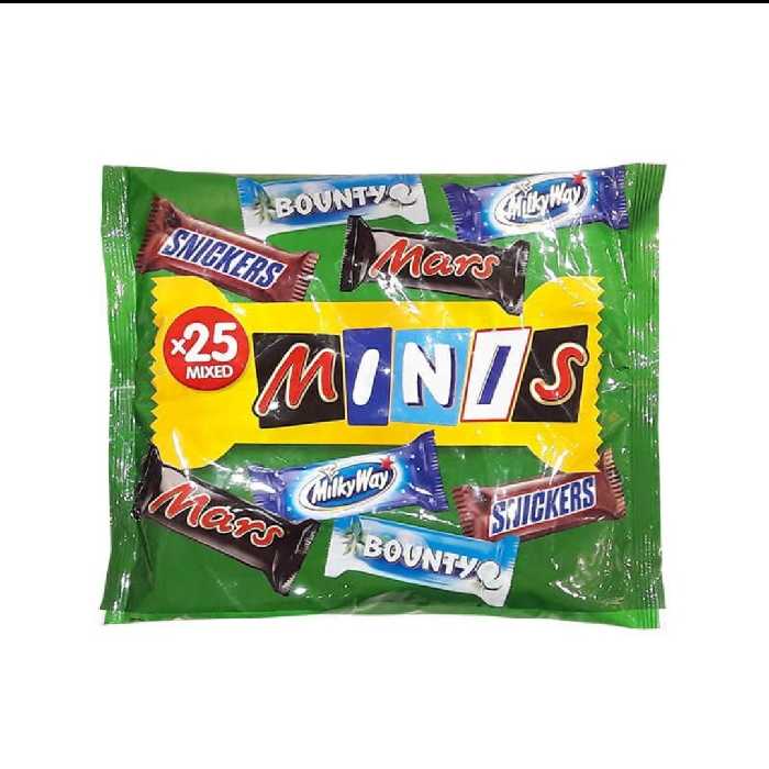 شکلات میکس مینیز، 25 عددی، محصول بریتانیا، مخلوط شکلات های برند های معروف
