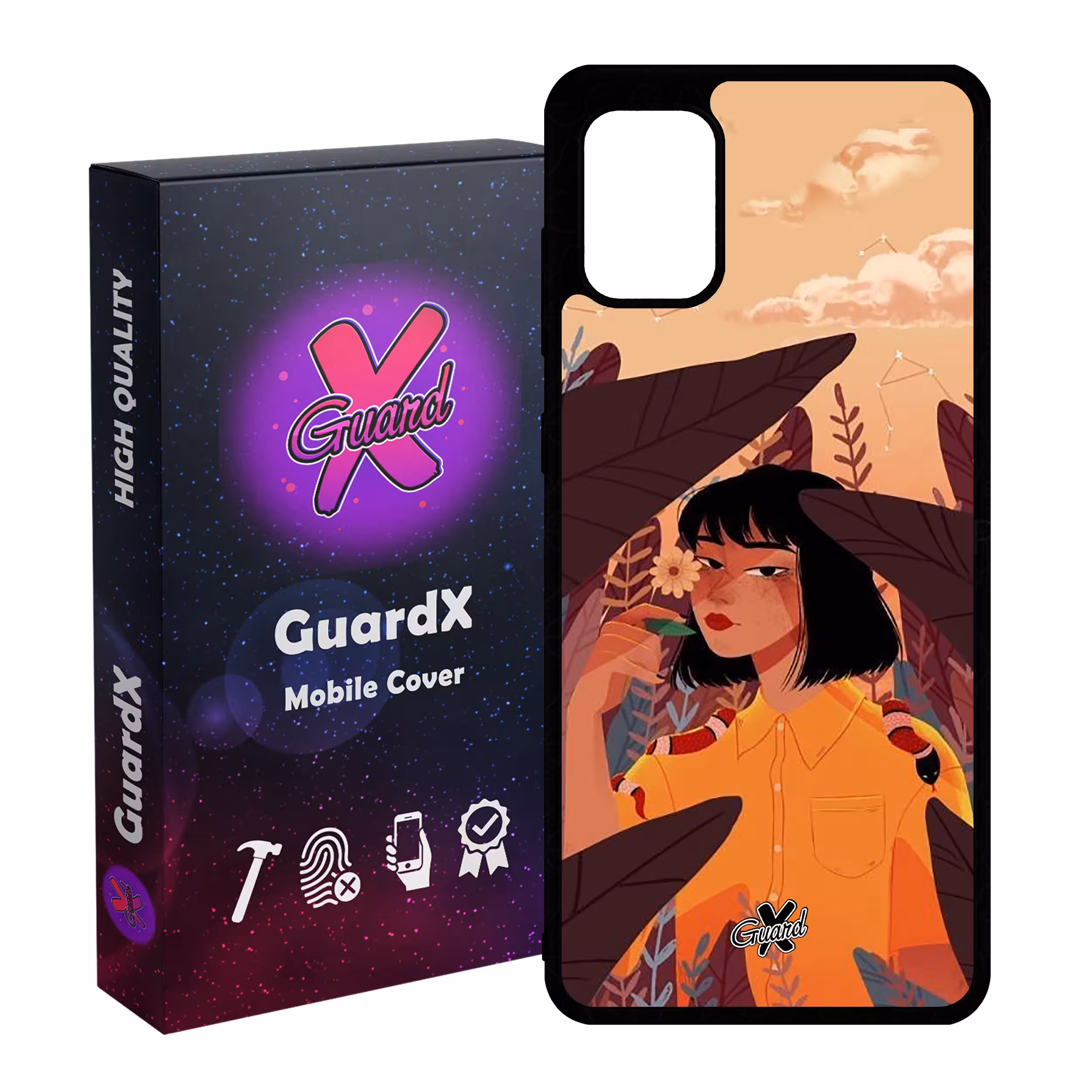 کاور گارد ایکس طرح Girl مدل Glass10327 مناسب برای گوشی موبایل سامسونگ Galaxy A31