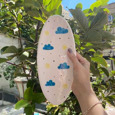 سینی سرامیکی مدل ابر