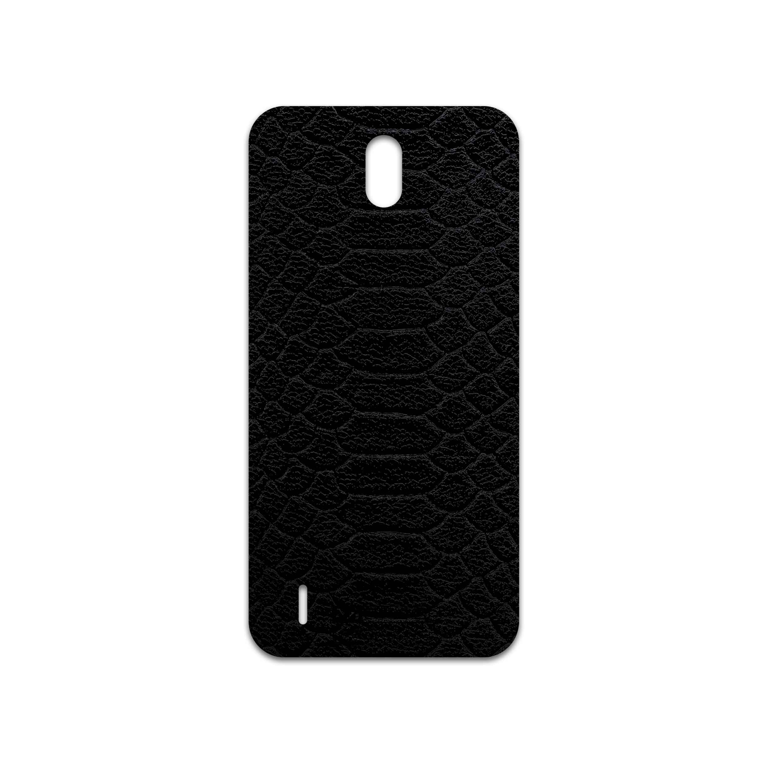 برچسب پوششی ماهوت مدل Black-Snake-Leather مناسب برای گوشی موبایل نوکیا C1