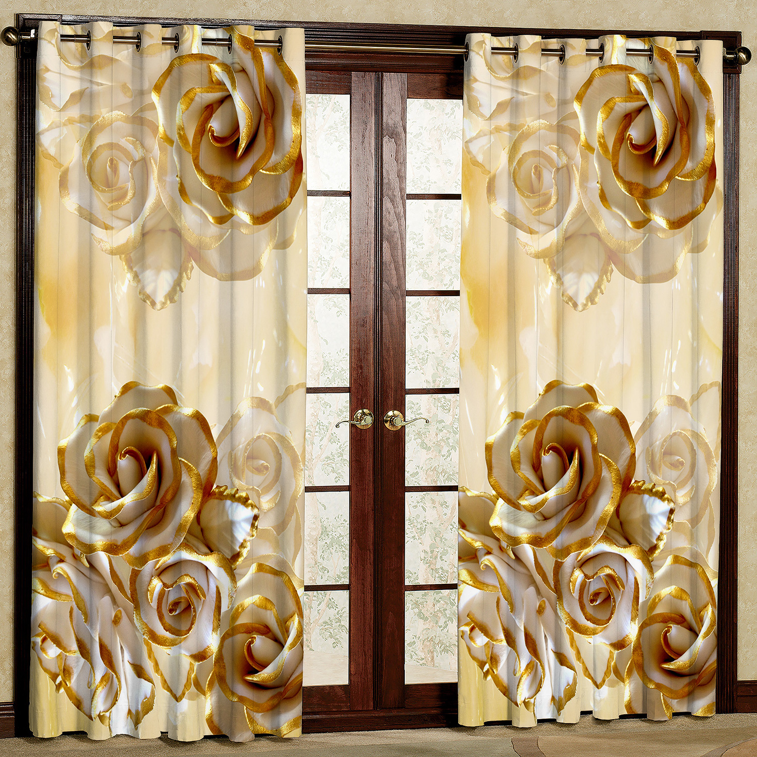 پرده مدل گل دار مخمل پانچی کد 4514 سایز 200x140 سانتی متر