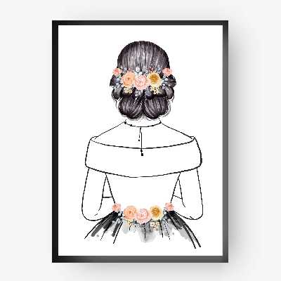 تابلو مدل دکوراتیو طرح دختر کد 0428 