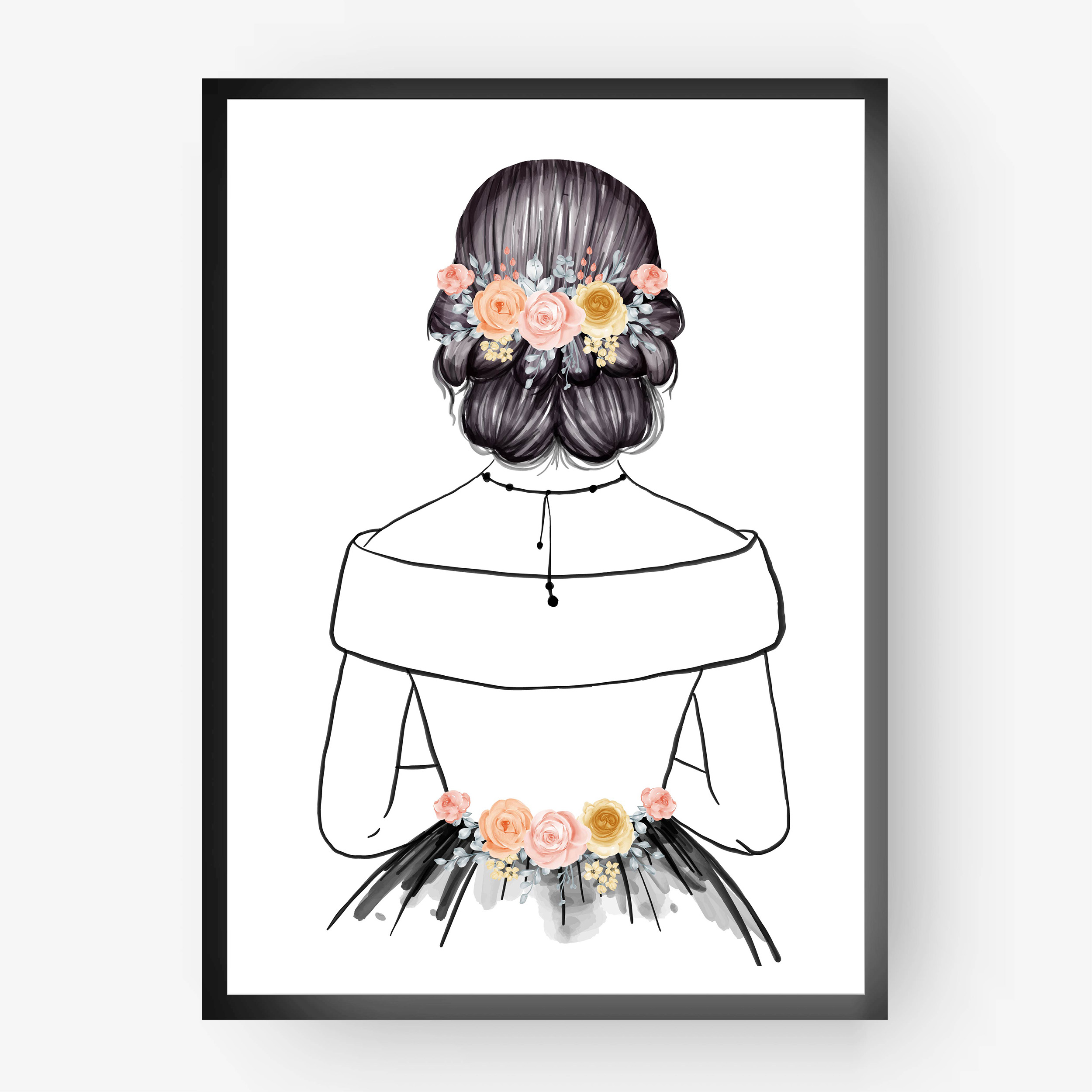 تابلو مدل دکوراتیو طرح دختر کد 0428 