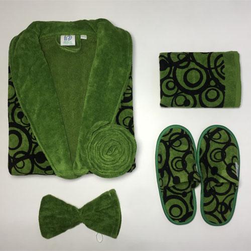 سرویس حوله پالتویی پودایران طرح مروارید سایز 125