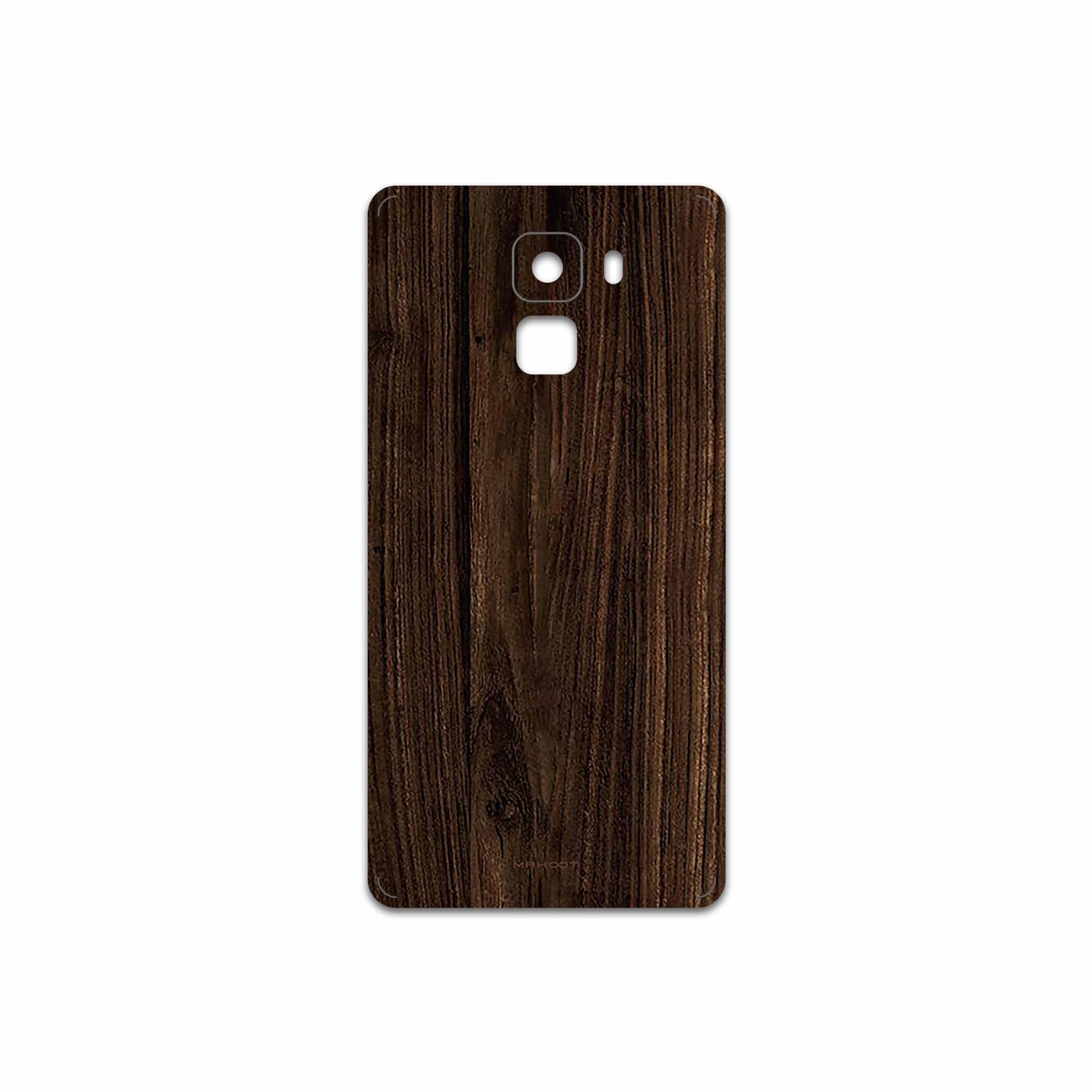 برچسب پوششی ماهوت مدل Dark Walnut Wood مناسب برای گوشی موبایل آنر 7