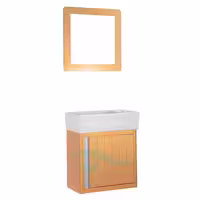 روشویی کابینتی آندره طلایی - آینه و روشویی تجسم