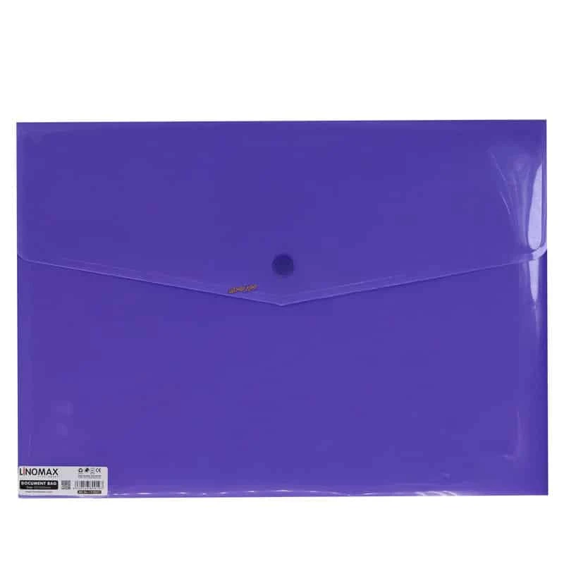 پوشه دکمه دار A4 بنفش لینومکس