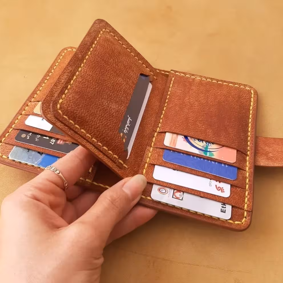 کیف کارت چرم دستدوز