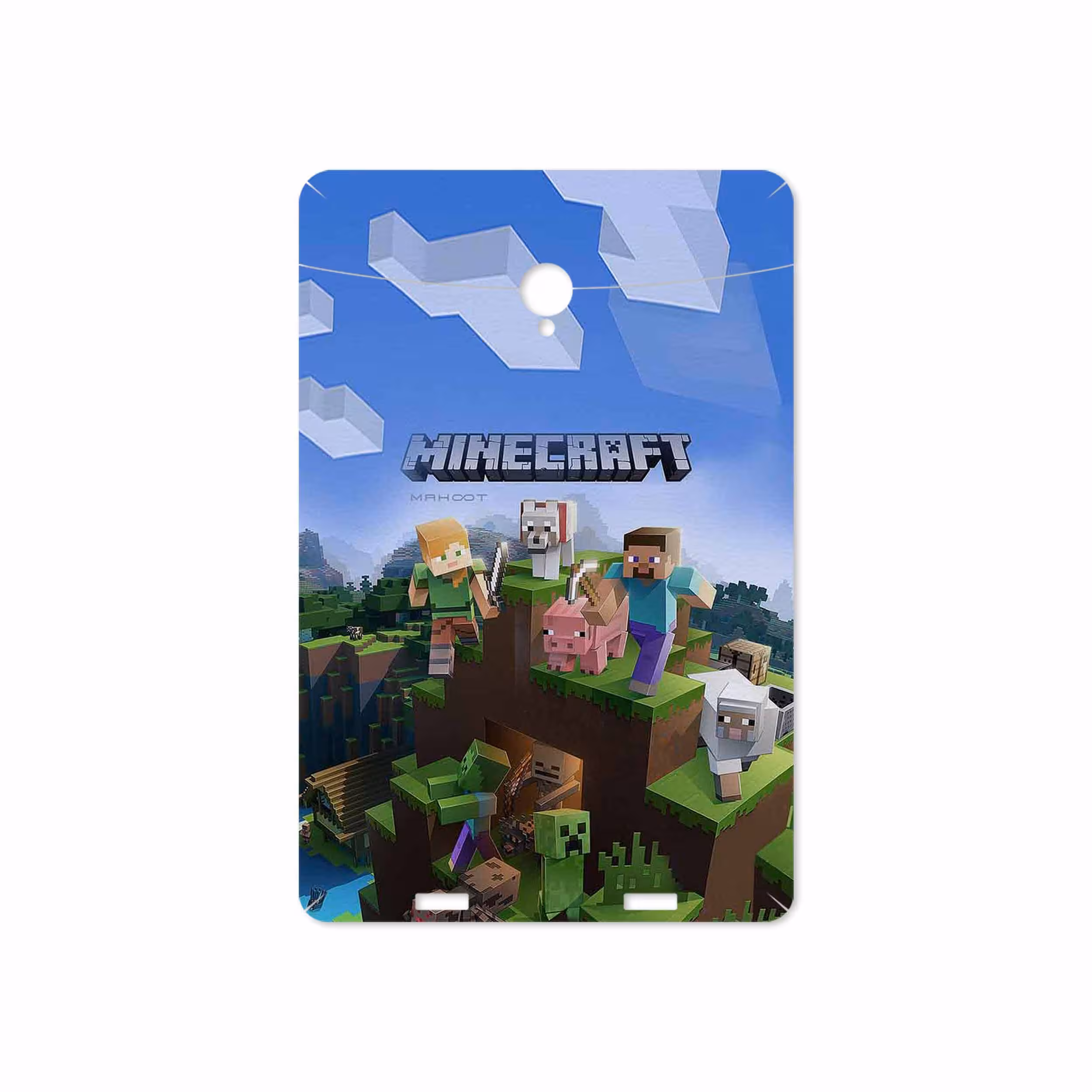 برچسب پوششی ماهوت مدل Minecraft-Game مناسب برای تبلت وریکو Unipad