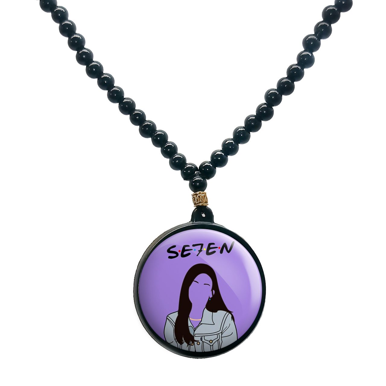 گردنبند پرمانه طرح فرندز کد pmd.18773مدل دو طرفه