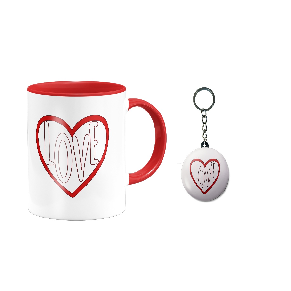 ماگ طرح عشق کد 40 به همراه جاکلیدی