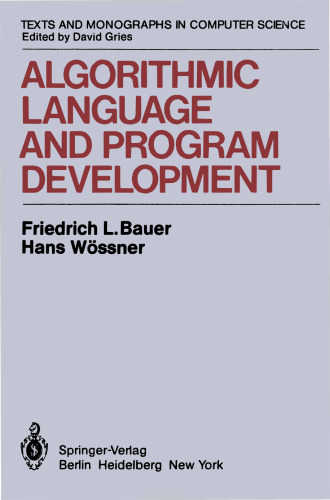 خرید و دانلود نسخه کامل کتاب Algorithmic Language and Program Development