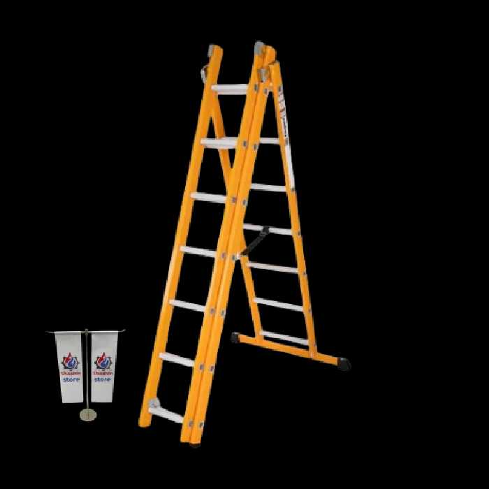 نردبان 21 پله 6 متری سه تکه الگانت آلوم پارس