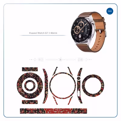برچسب ماهوت طرح Iran-Carpet6 مناسب برای ساعت هوشمند هوآوی Watch GT 3 46mm