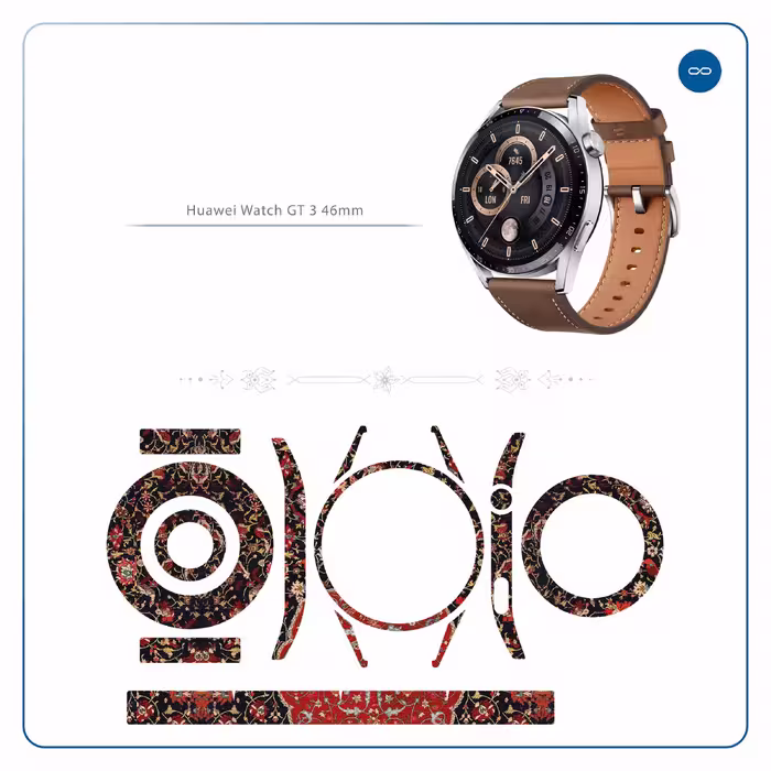 برچسب ماهوت طرح Iran-Carpet6 مناسب برای ساعت هوشمند هوآوی Watch GT 3 46mm