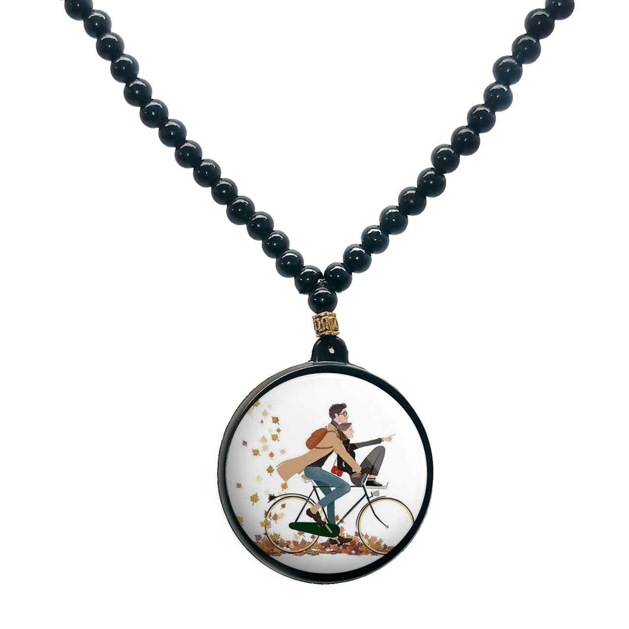 گردنبند پرمانه طرح عاشقانه کد pmd.5515 مدل دو طرفه