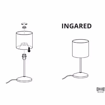 آباژور رومیزی ایکیا مدل INGARED