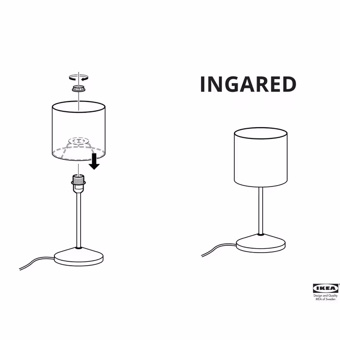 آباژور رومیزی ایکیا مدل INGARED