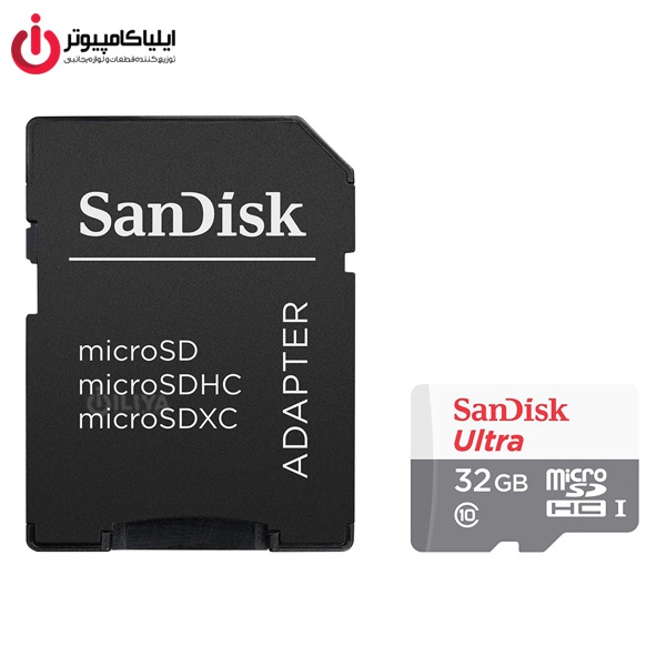 مموری کارت Micro SD کلاس U1 10 برند سن دیسک مدل Ultra SDSQUNS ظرفیت 32 گیگابایت