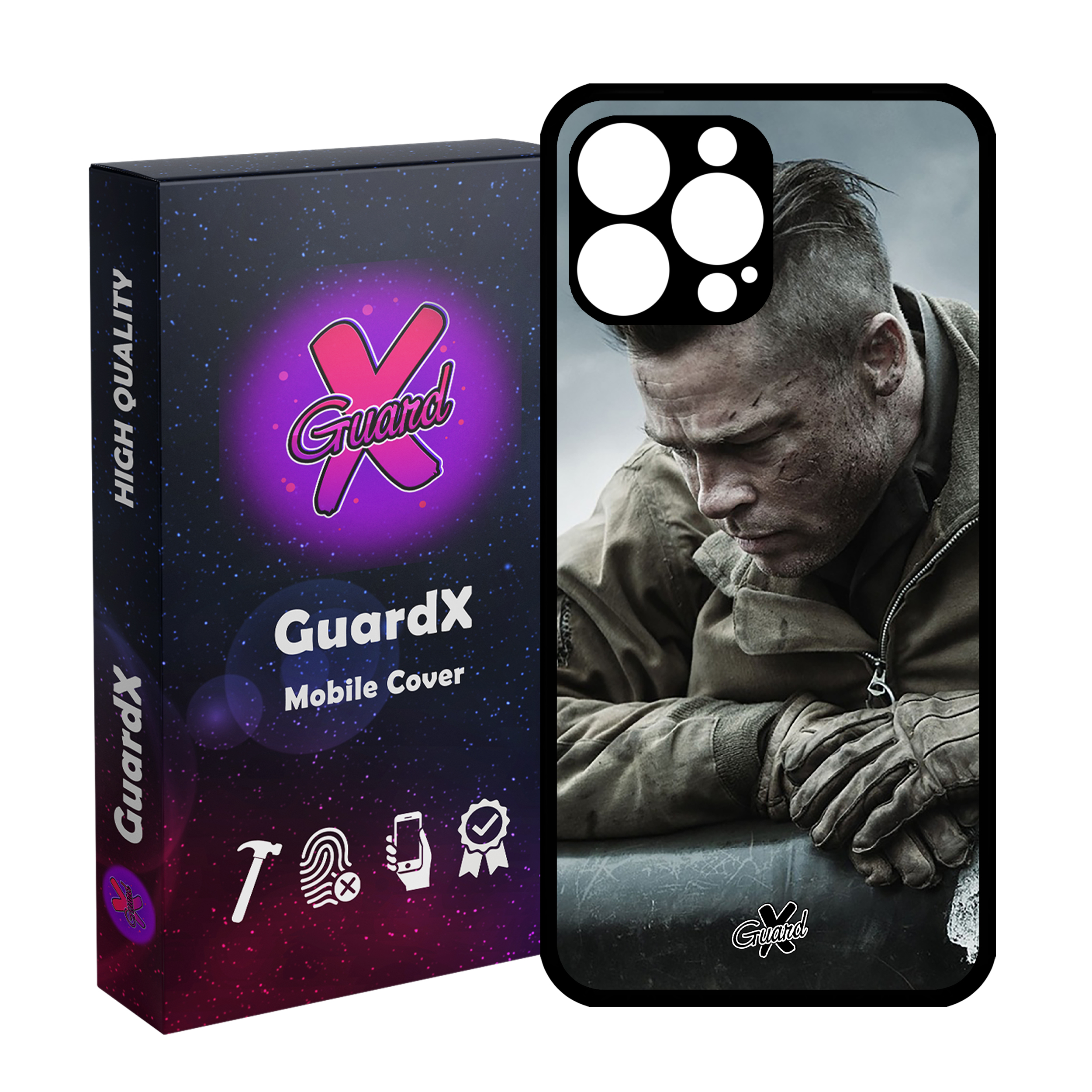 کاور گارد ایکس طرح Brad Pitt مدل Glass10134 مناسب برای گوشی موبایل اپل iPhone 12 Pro Max