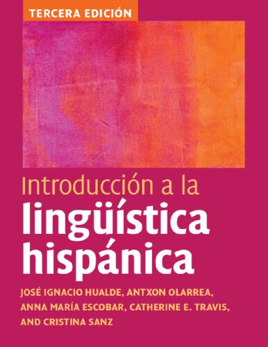 خرید و دانلود نسخه کامل کتاب Introducción a la lingüística hispánica