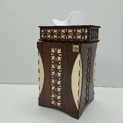 ست سطل و جای دستمال کاغذی لوتوس مدل شکوفه 