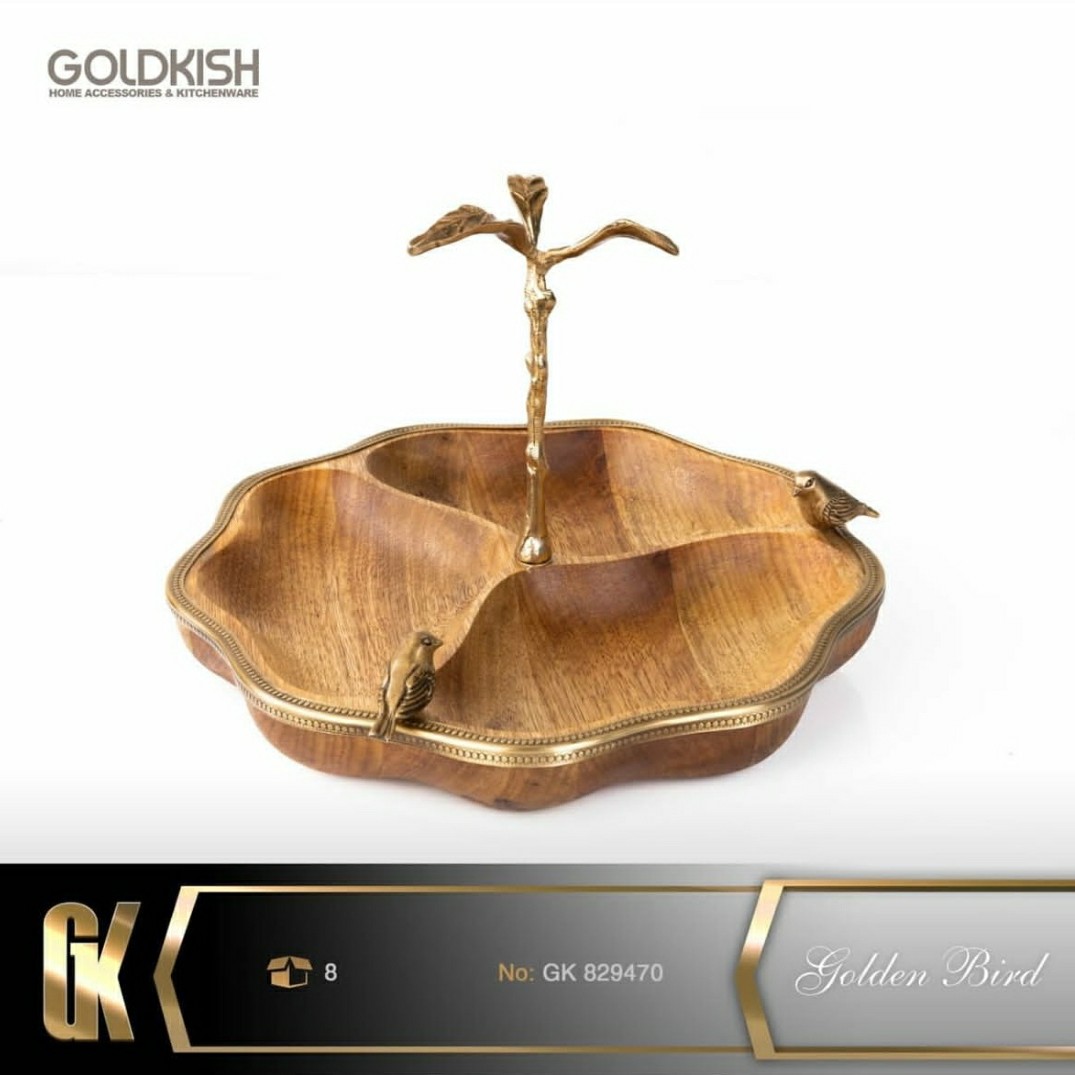 اردو خوری دسته دار سه قسمتی گلدکیش،چوب وارداتی آفریقای،جنس دسته و دور کار و جوجه ها از برنج