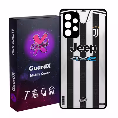 کاور گارد ایکس طرح یوونتوس مدل Glass50357 مناسب برای گوشی موبایل سامسونگ Galaxy A52