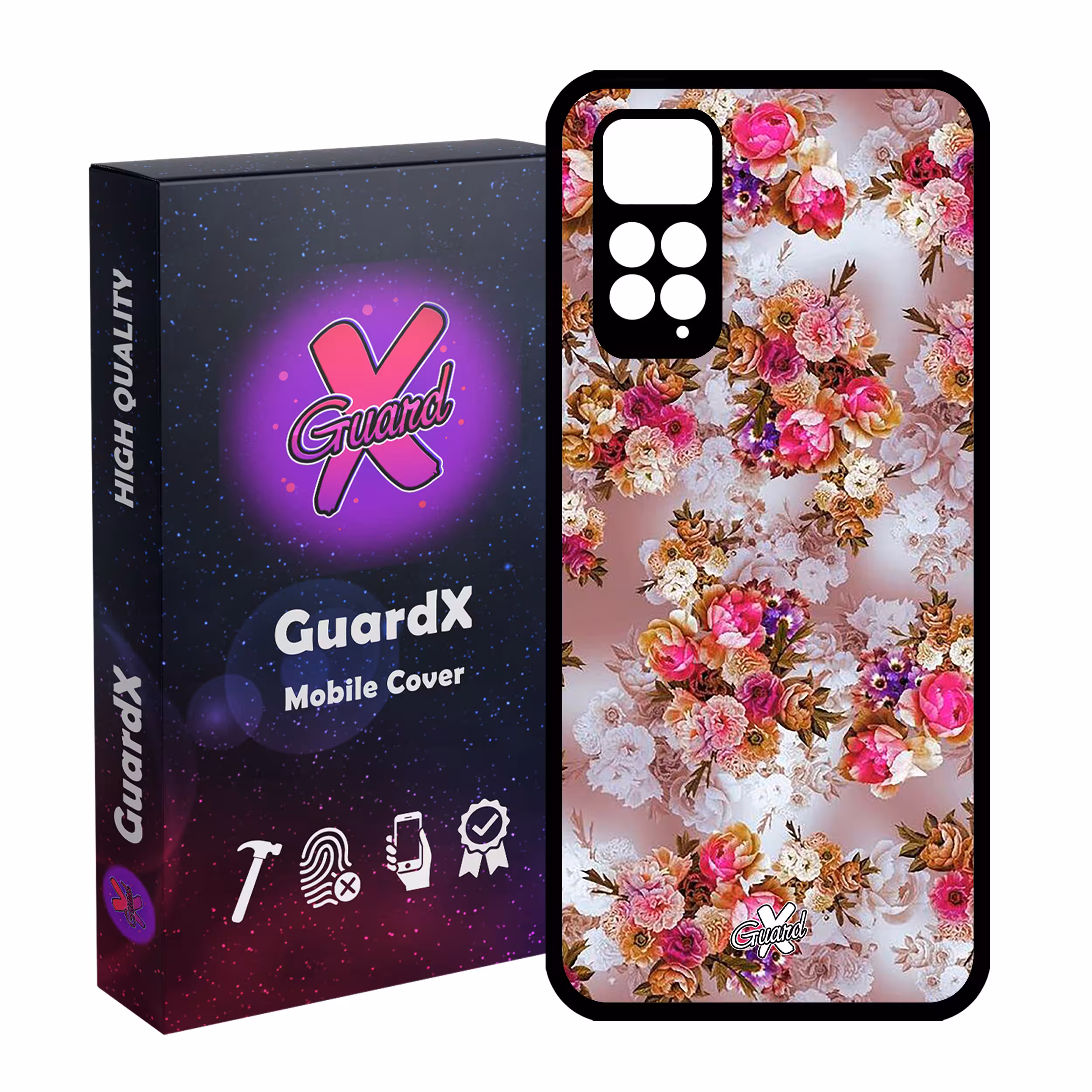 کاور گارد ایکس طرح گل مدل Glass10333 مناسب برای گوشی موبایل شیائومی Redmi Note 11S/ Note 11 4G