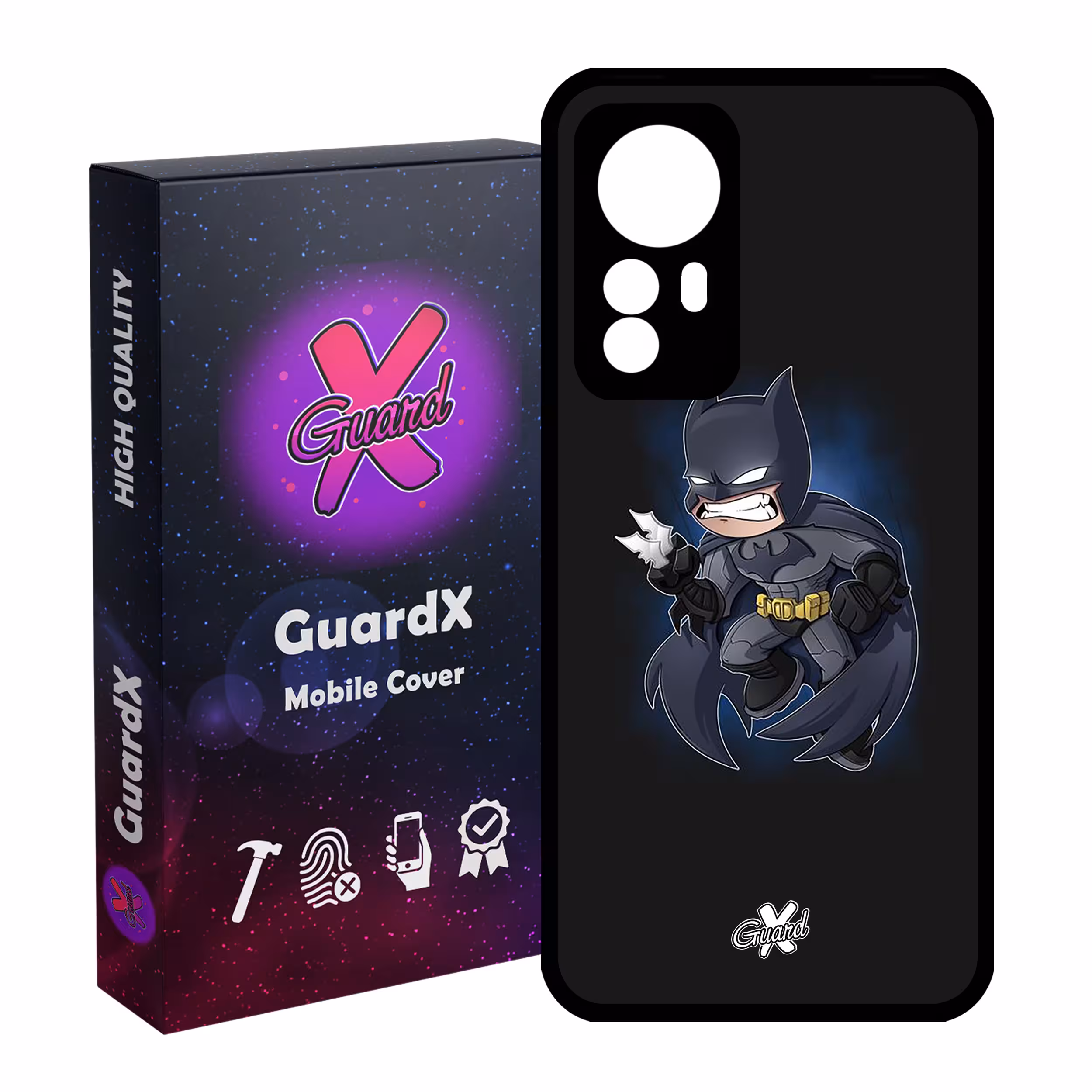 کاور گارد ایکس طرح Batman مدل Glass10049 مناسب برای گوشی موبایل شیائومی Mi 12/Mi 12X/Mi 12S