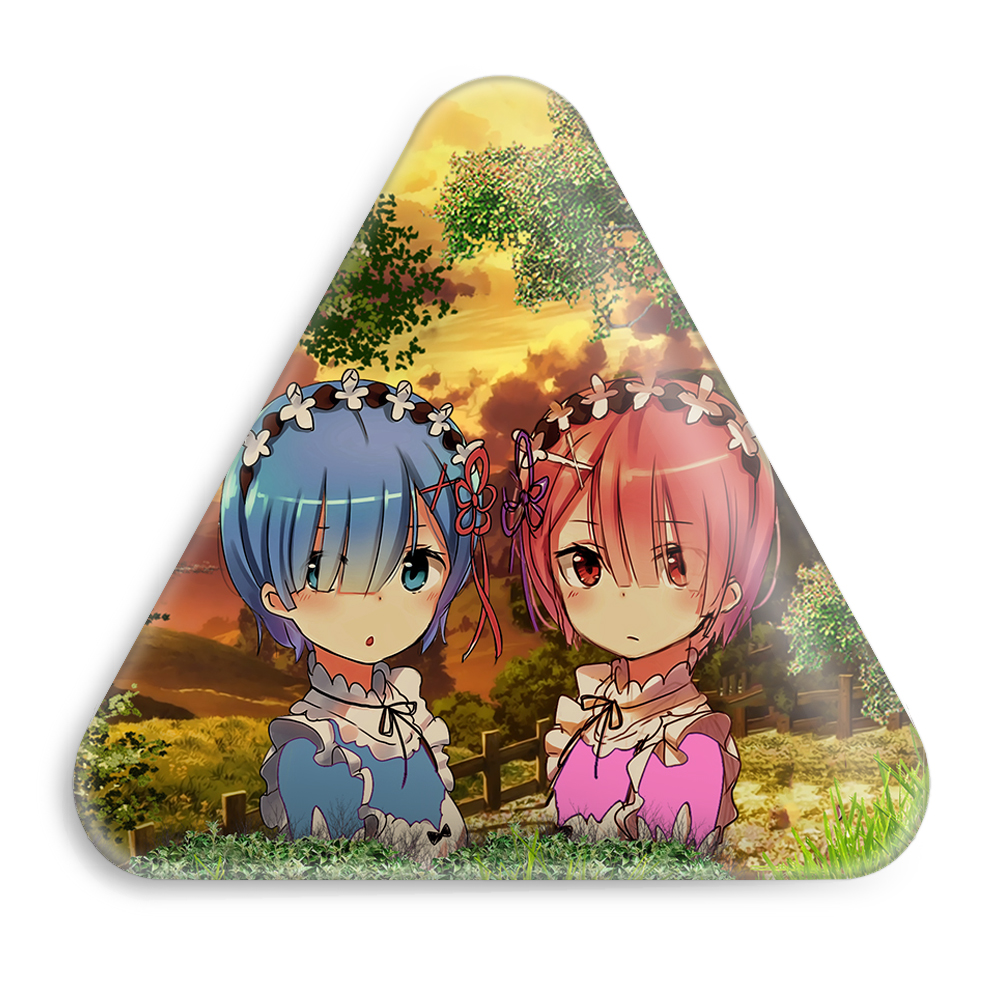 پیکسل خندالو طرح رم و رام انیمه ری زیرو ReZero مدل مثلثی کد 12836