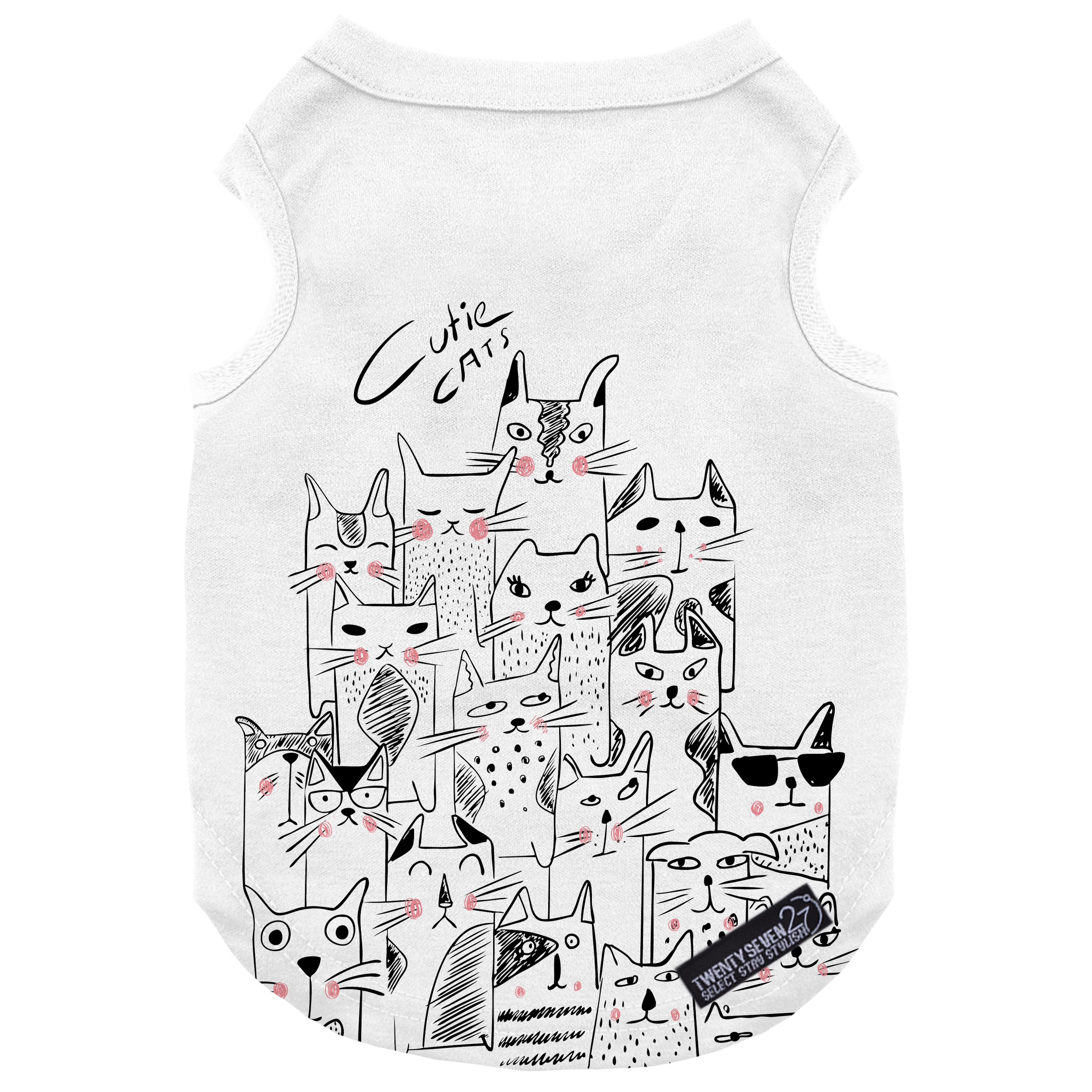 لباس سگ و گربه 27 طرح Cute Cats کد MH930 سایز XL