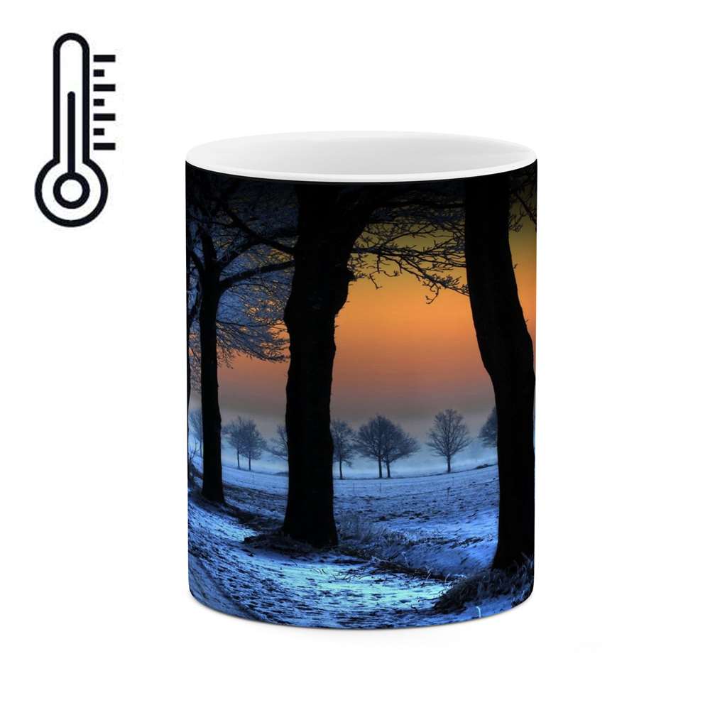 ماگ حرارتی کاکتی طرح منظره برفی مدل mgh14927