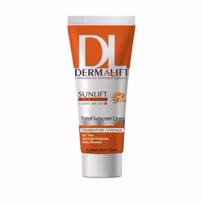 کرم ضد آفتاب SPF50 درمالیفت مناسب پوست چرب شماره 1 حجم 40 میلی لیتر - بژ روشن