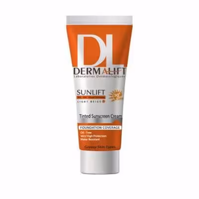 کرم ضد آفتاب SPF50 درمالیفت مناسب پوست چرب شماره 1 حجم 40 میلی لیتر - بژ روشن