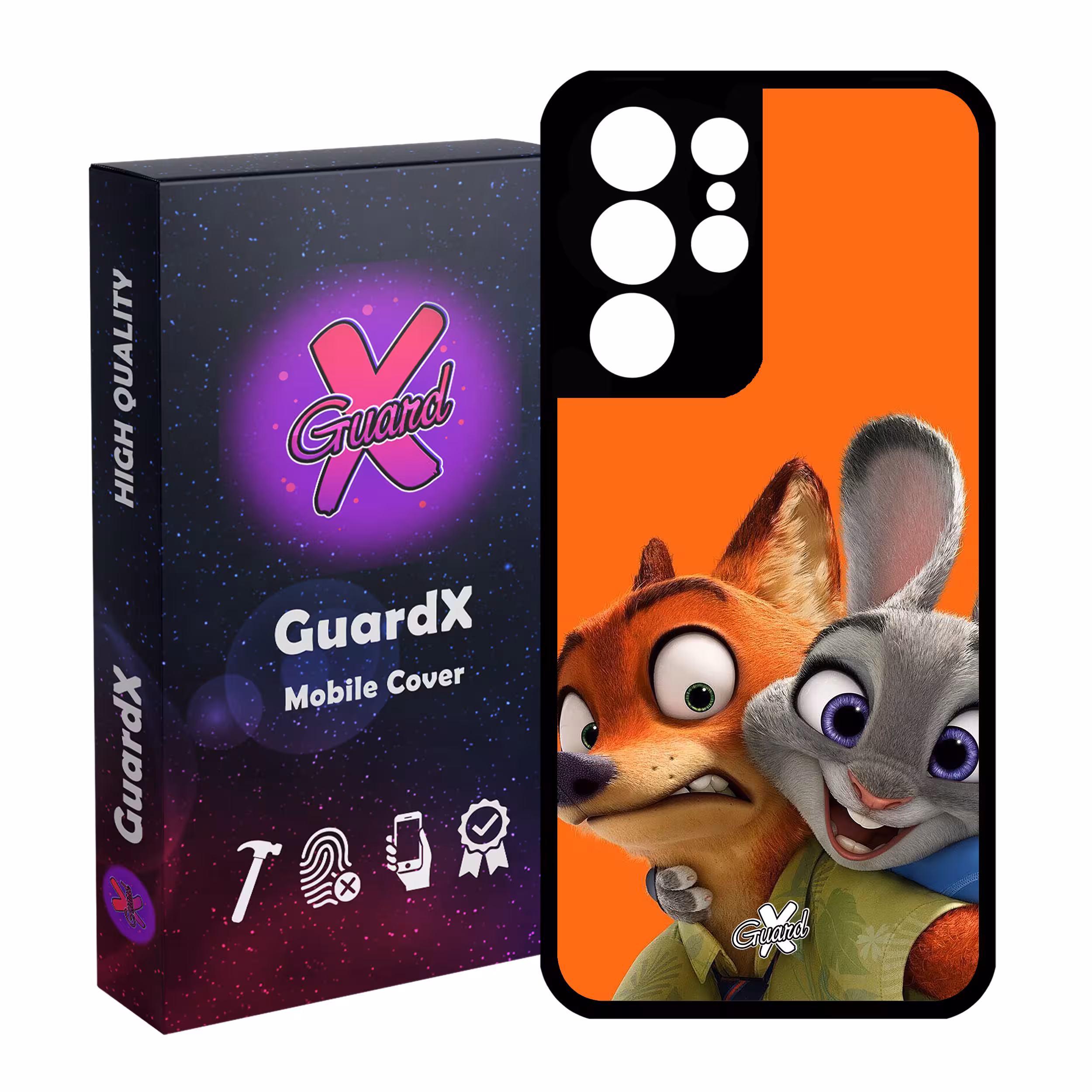 کاور گارد ایکس طرح Zootopia مدل Glass10047 مناسب برای گوشی موبایل سامسونگ Galaxy S21 Ultra