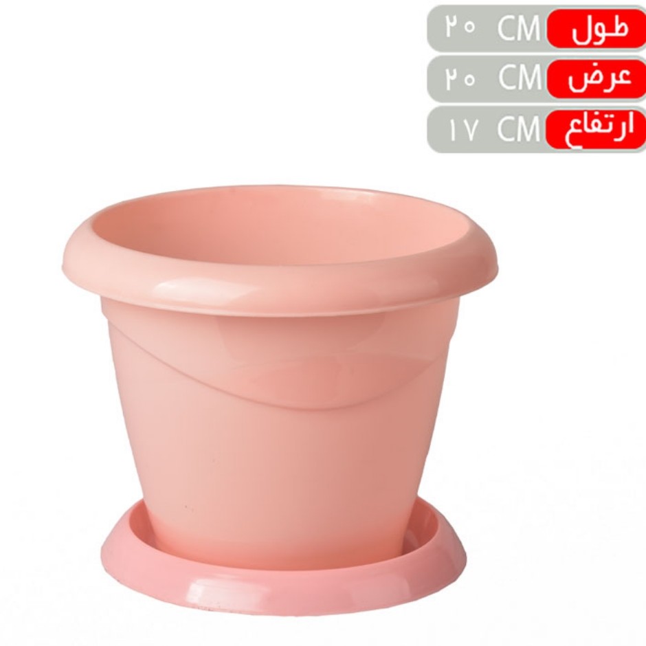 گلدان پلاستیکی یاس ( مدل فرهاد گرد سایز 4 )