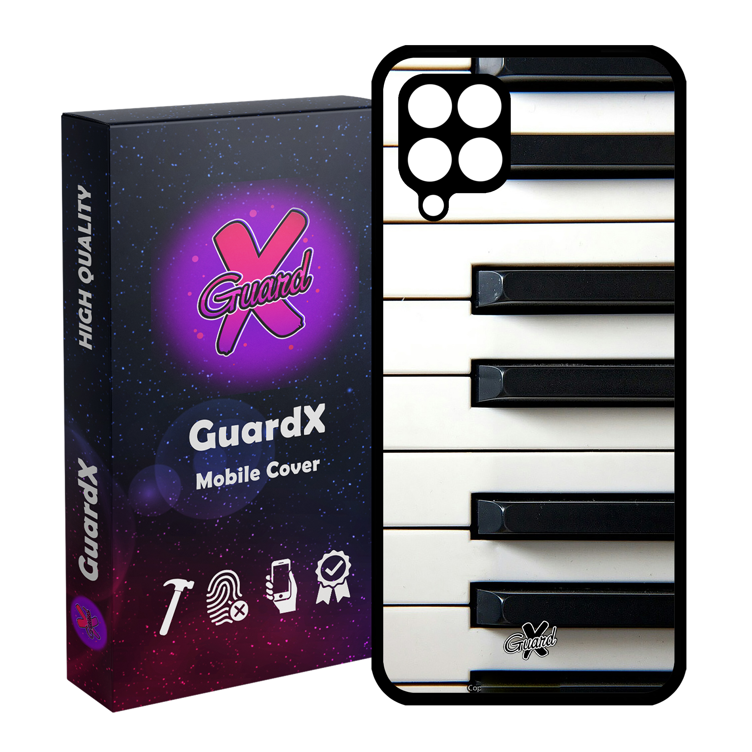 کاور گارد ایکس طرح Piano مدل Glass10101 مناسب برای گوشی موبایل سامسونگ Galaxy A22 4G