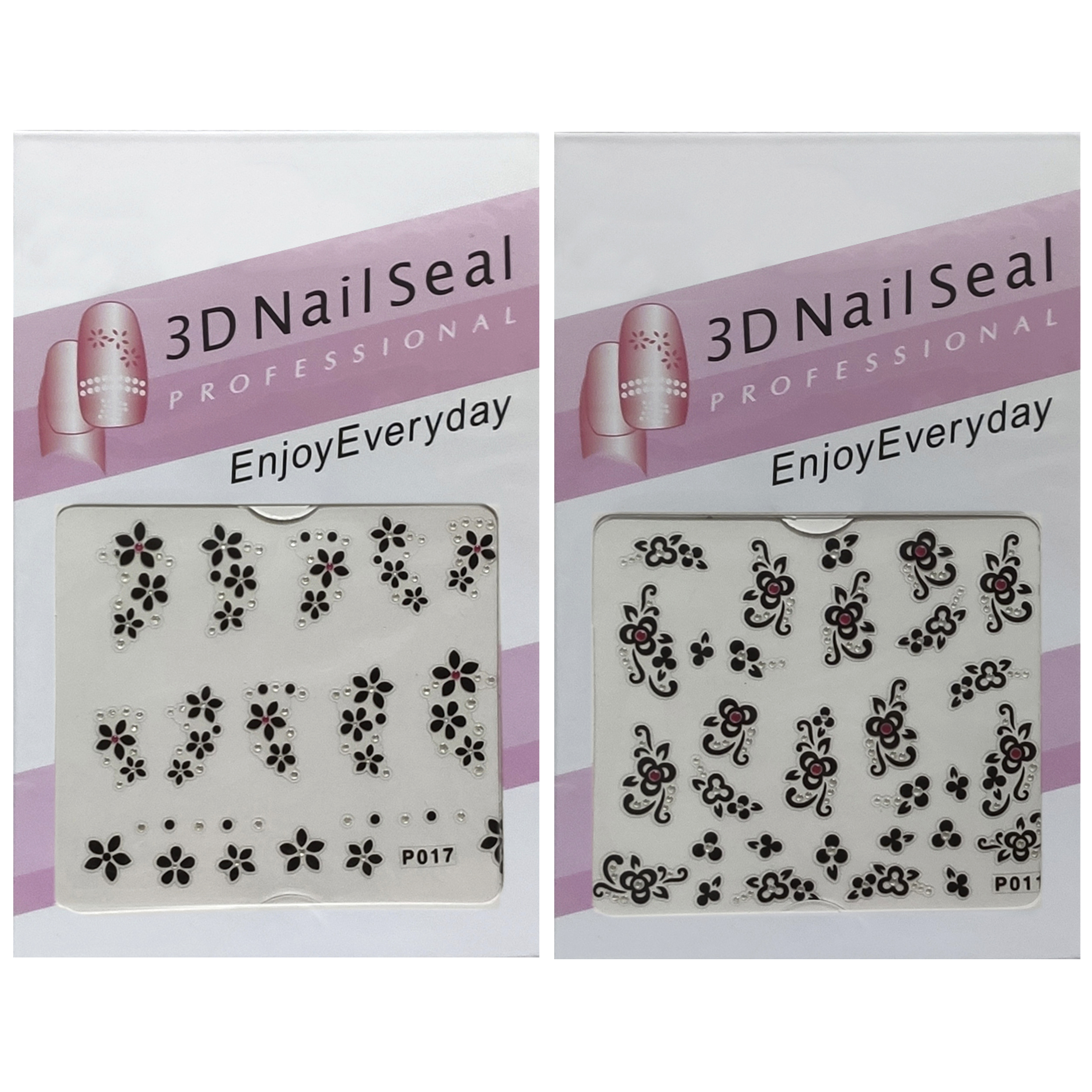 استیکر طراحی ناخن مدل P011-P017 کد RKH_1576 مجموعه 2 عددی